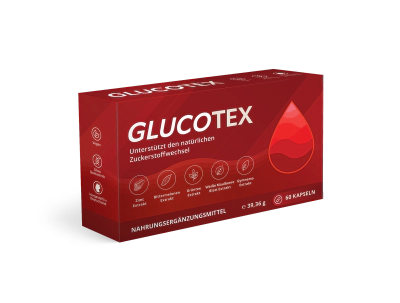 Glucotex Kapseln Verpackung – 60 Kapseln